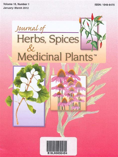 journal of herbs spices and medicinal plants